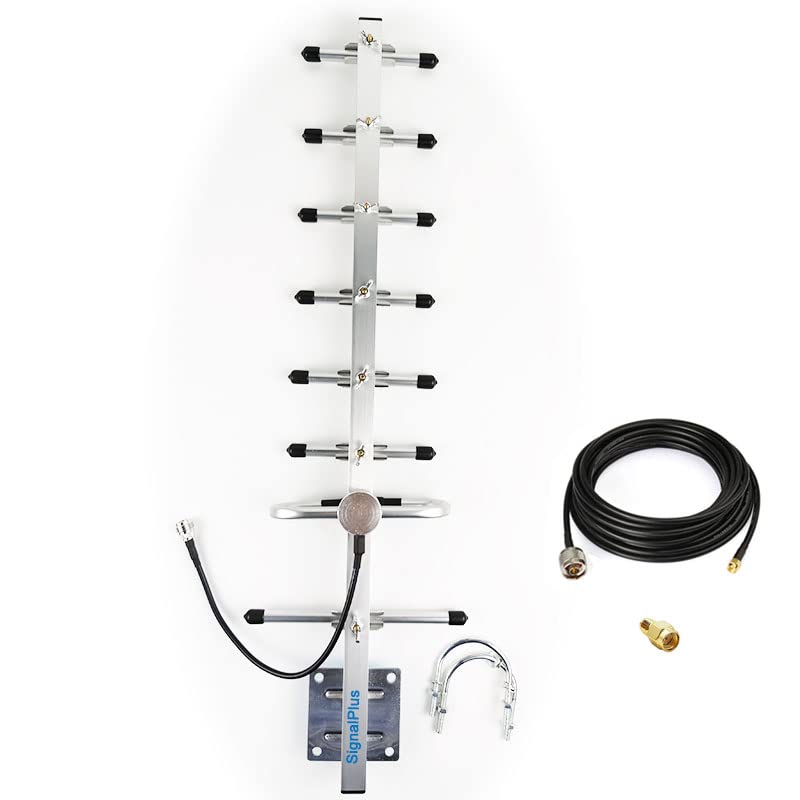 Outdoor Yagi Antenna 10 dbi with Low Loss Cable RG58 16.5ft L9805