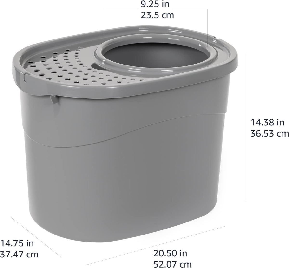 Large Top Entry Cat Litter Box with High Sides and Scoop J273