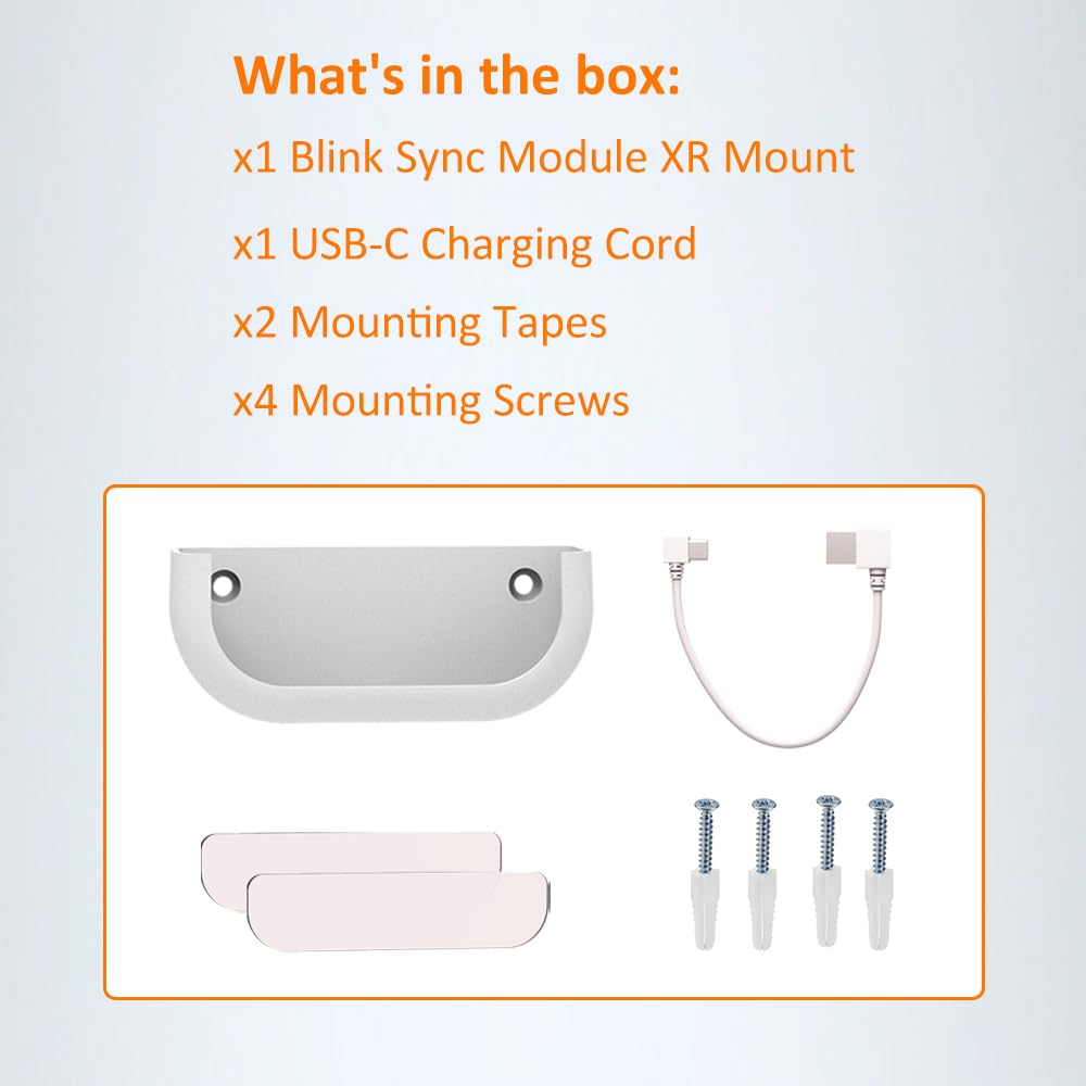 White Wall Mount Bracket with USB-C Cable Y77809