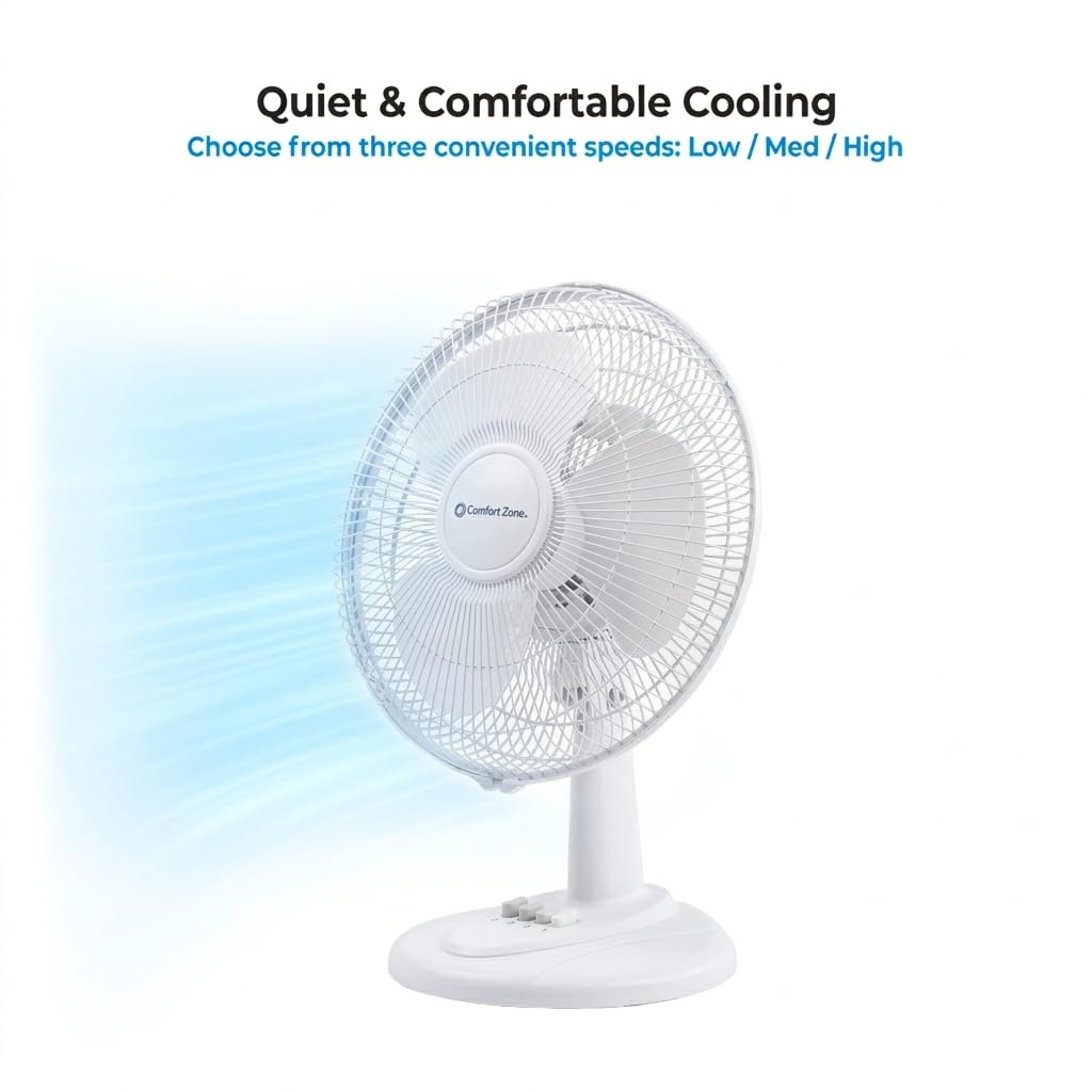 16 inch 3 Speed Oscillating Table Fan P973