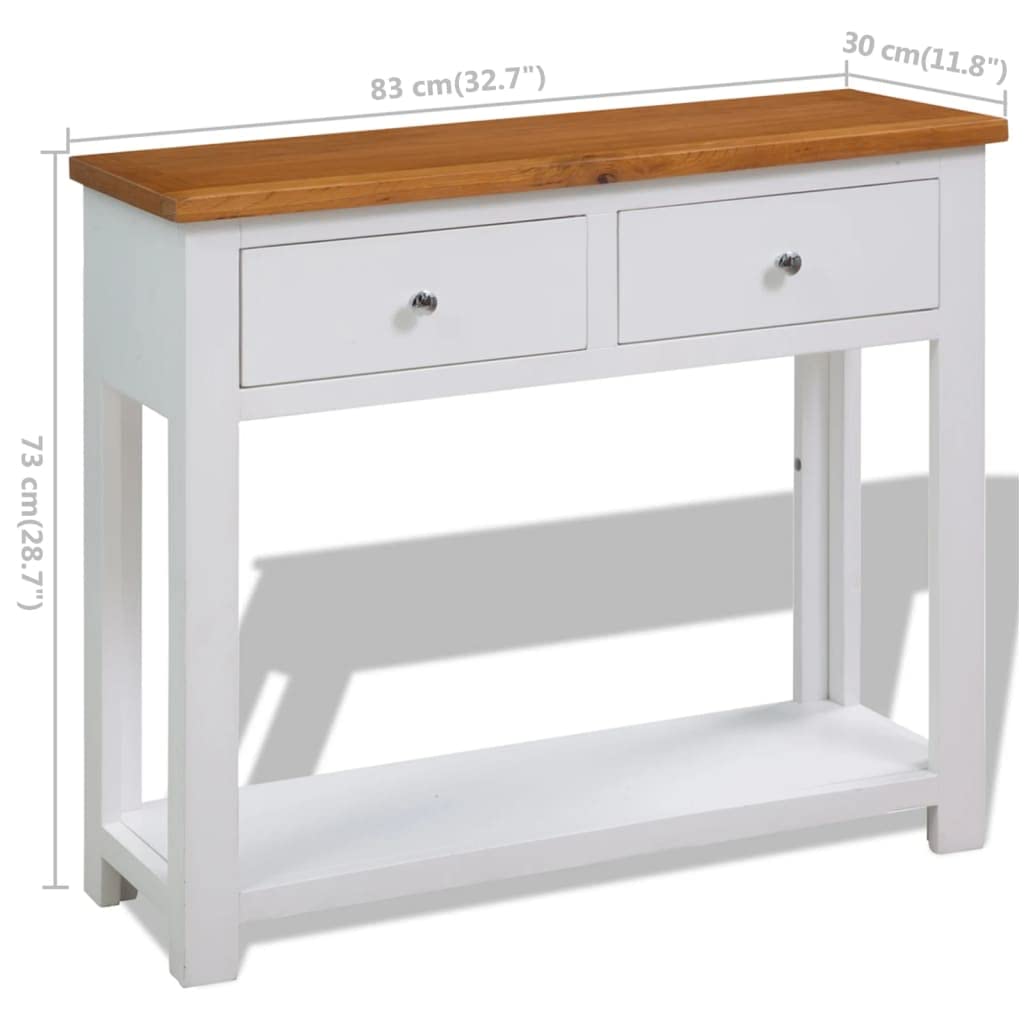 Solid Oak Wood Console Table W260877