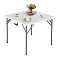 34" White Portable Plastic Folding Table W450