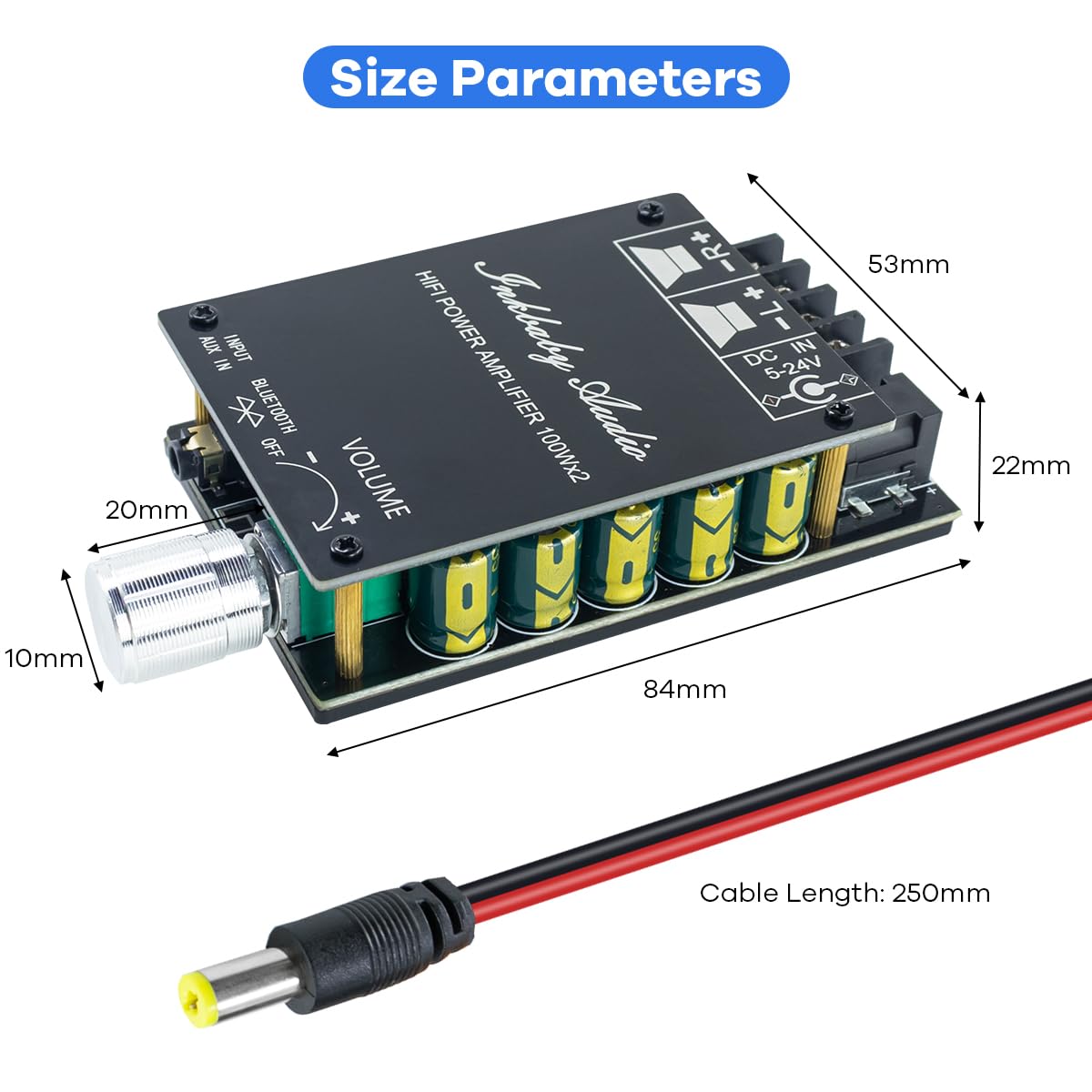 200W Bluetooth 5.0 Stereo Dual Channel Mini Amp Board X5175