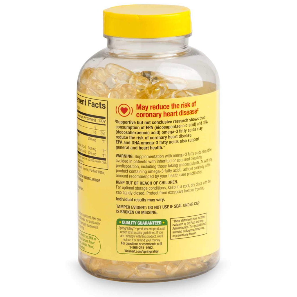 Omega-3 500 mg Fish Oil Softgels L930