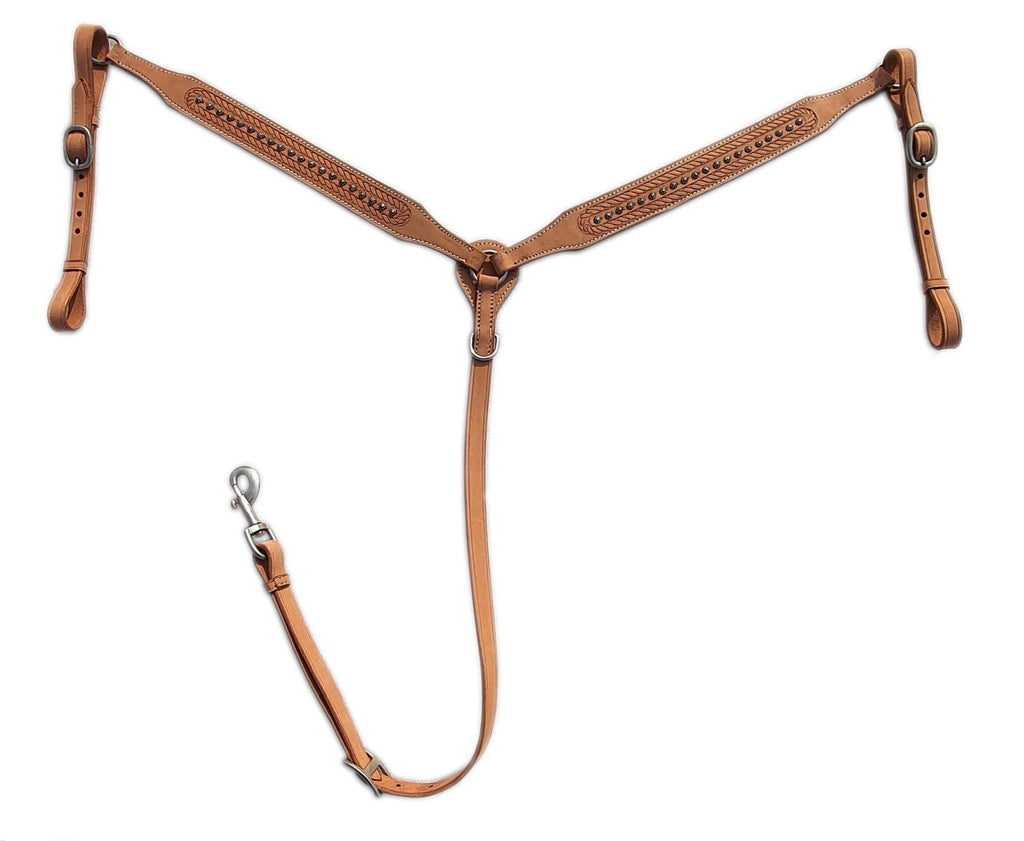 Adjustable Leather Western Breast Collar L5626