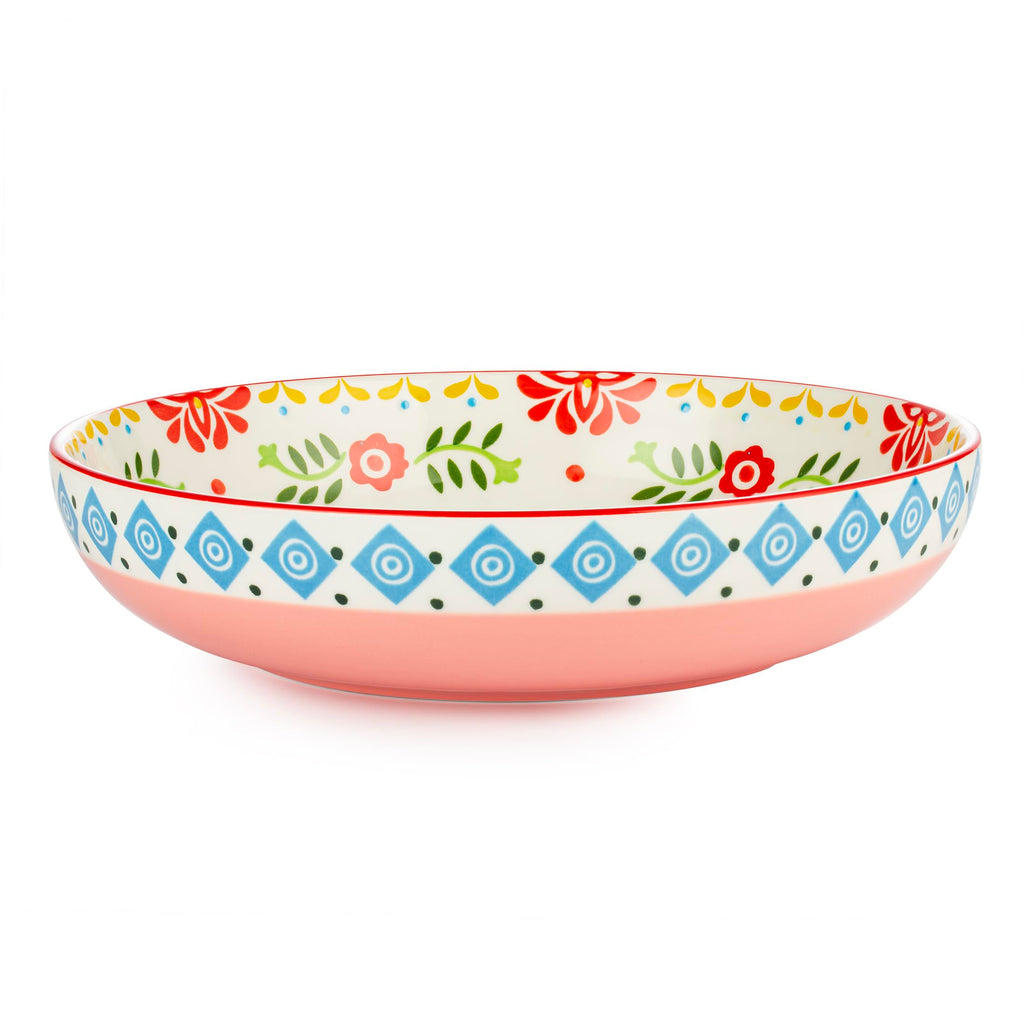 36 OZ Shallow Ceramic Dinner Bowls Set of 4 M1368