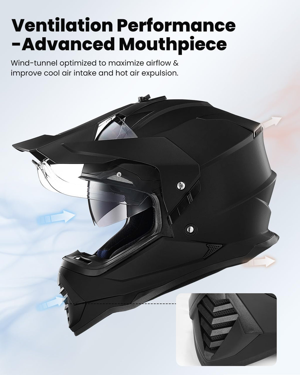Dual Sport Adventure Motorcycle Helmet with Pinlock Visor K52285