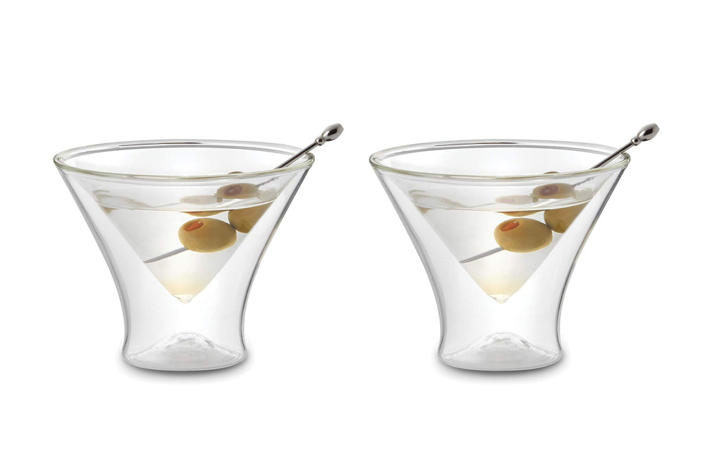 Double Wall Borosilicate Martini Glasses Set of 2 J511475