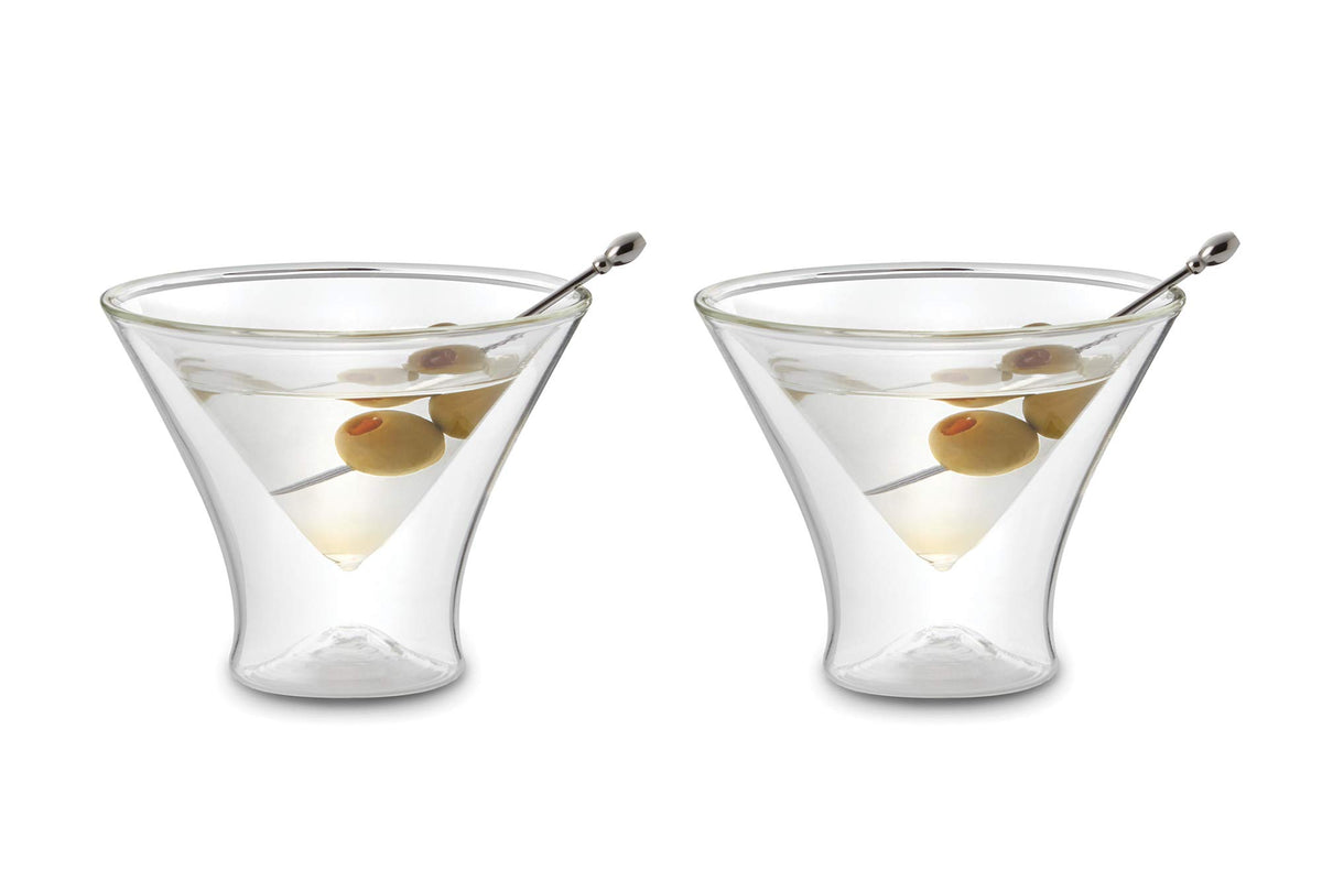 Double Wall Borosilicate Martini Glasses Set of 2 J511475