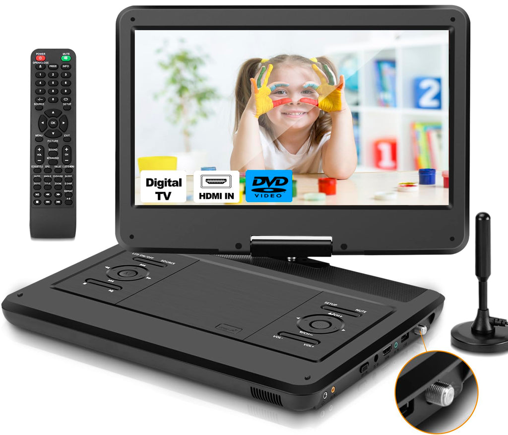 16.5" Portable TV/DVD Player Combo with 14.0" HD Swivel Screen L657