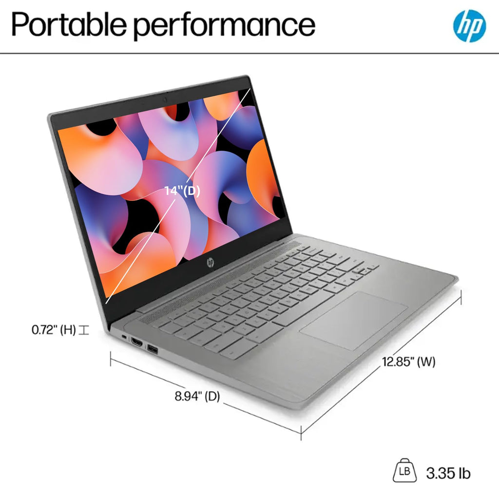 14 Laptop, Intel Celeron N4500, 4GB RAM, 192GB Storage, 14'' HD Display, Chrome OS, Grey K5650