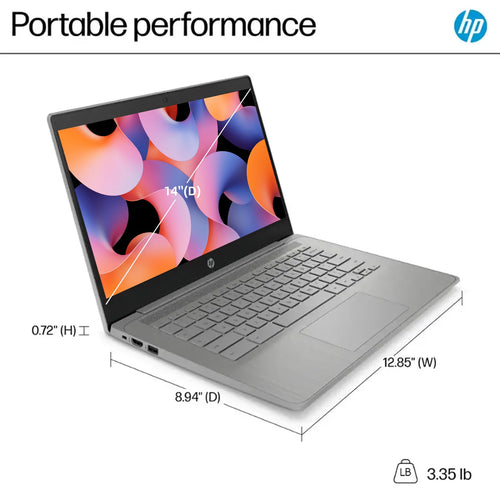 14 Laptop, Intel Celeron N4500, 4GB RAM, 192GB Storage, 14'' HD Display, Chrome OS, Grey K5650