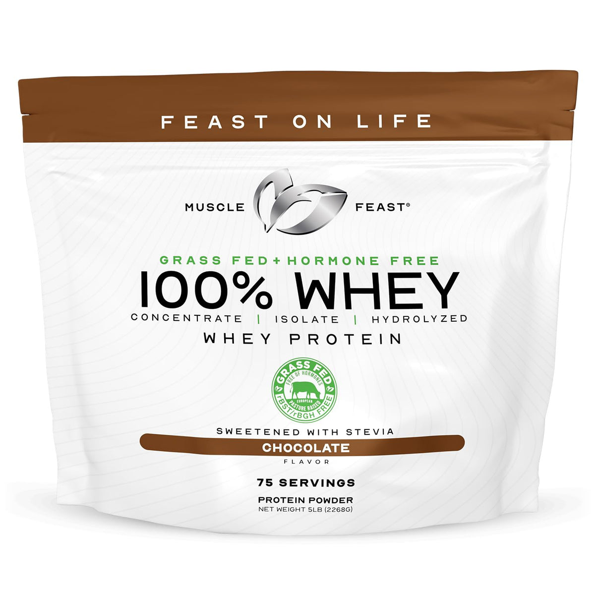 Grass Fed Whey Protein Powder Blend, Chocolate (5lb) C729