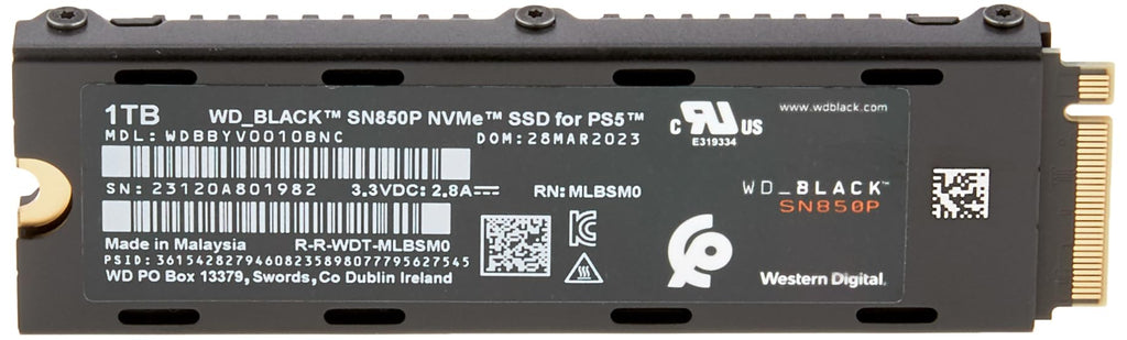 1TB NVMe M.2 SSD with Heatsink S603074