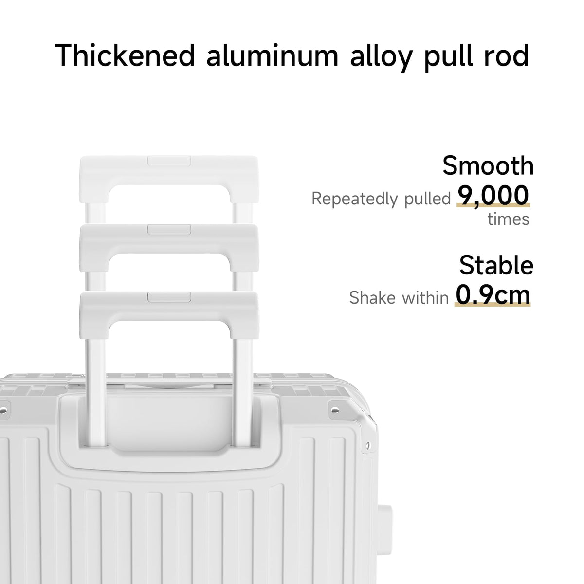 20 inch White Hardside Carry on Luggage with Spinner Wheel I685475