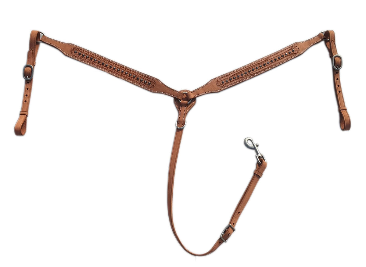Adjustable Leather Western Breast Collar L5626