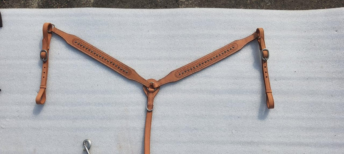 Adjustable Leather Western Breast Collar L5626