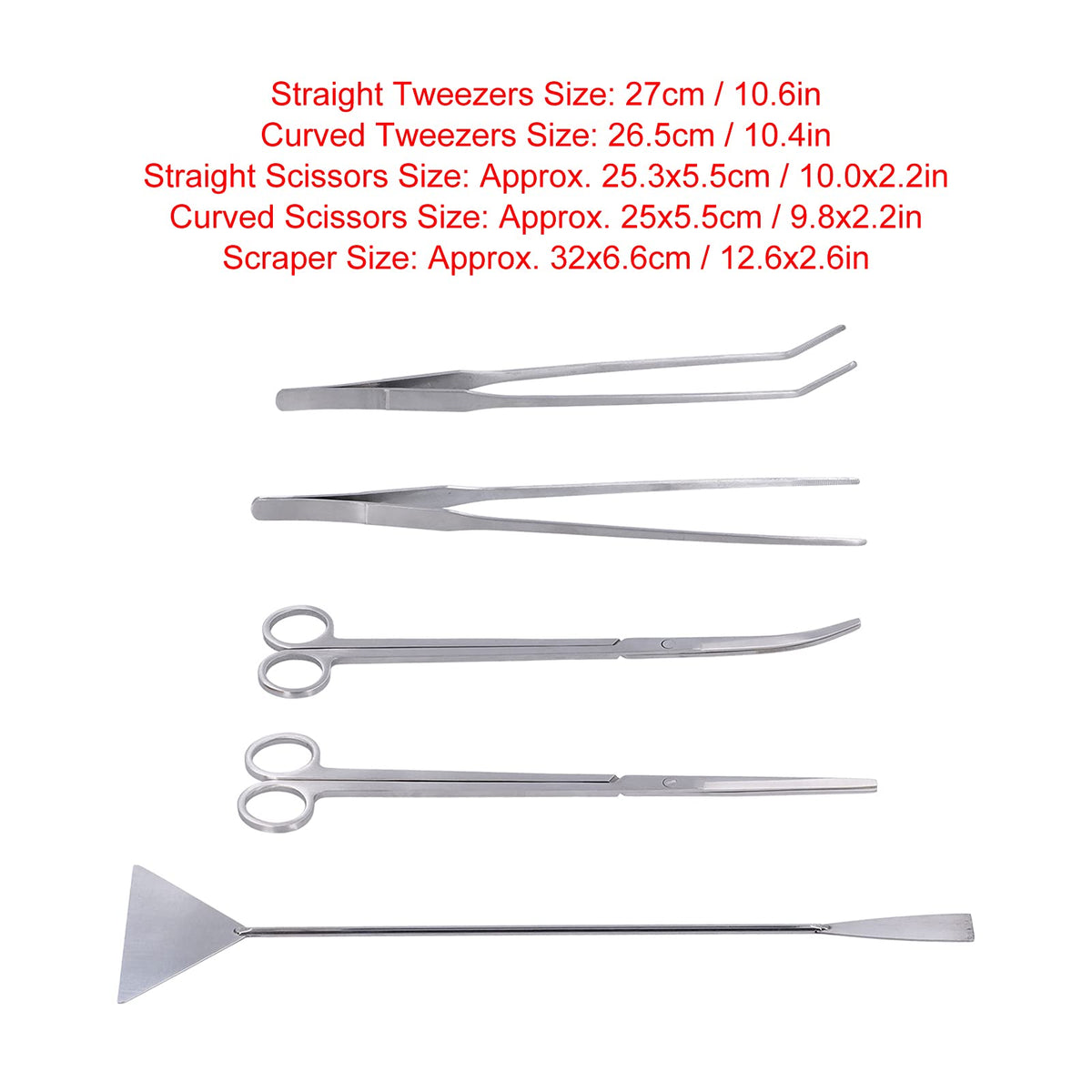 5-in-1 Stainless Steel Aquarium Maintenance Kit Q880348