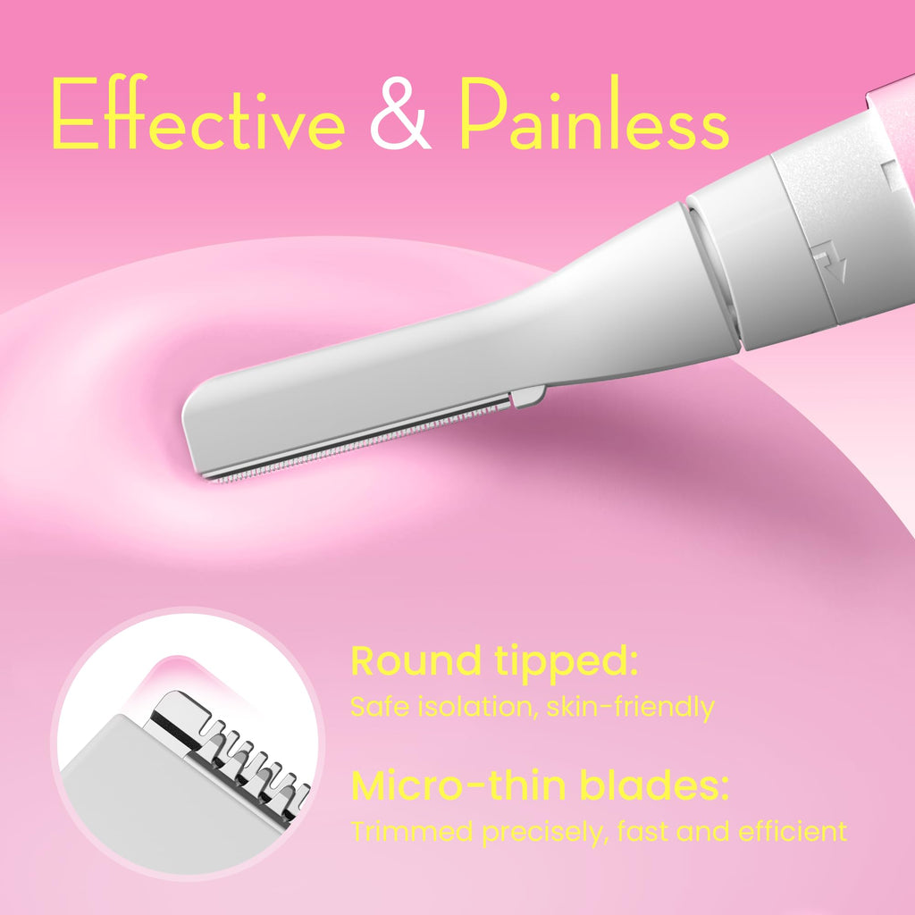 Pink Electric Facial Hair Remover with 2 Replaceable Blade U83236