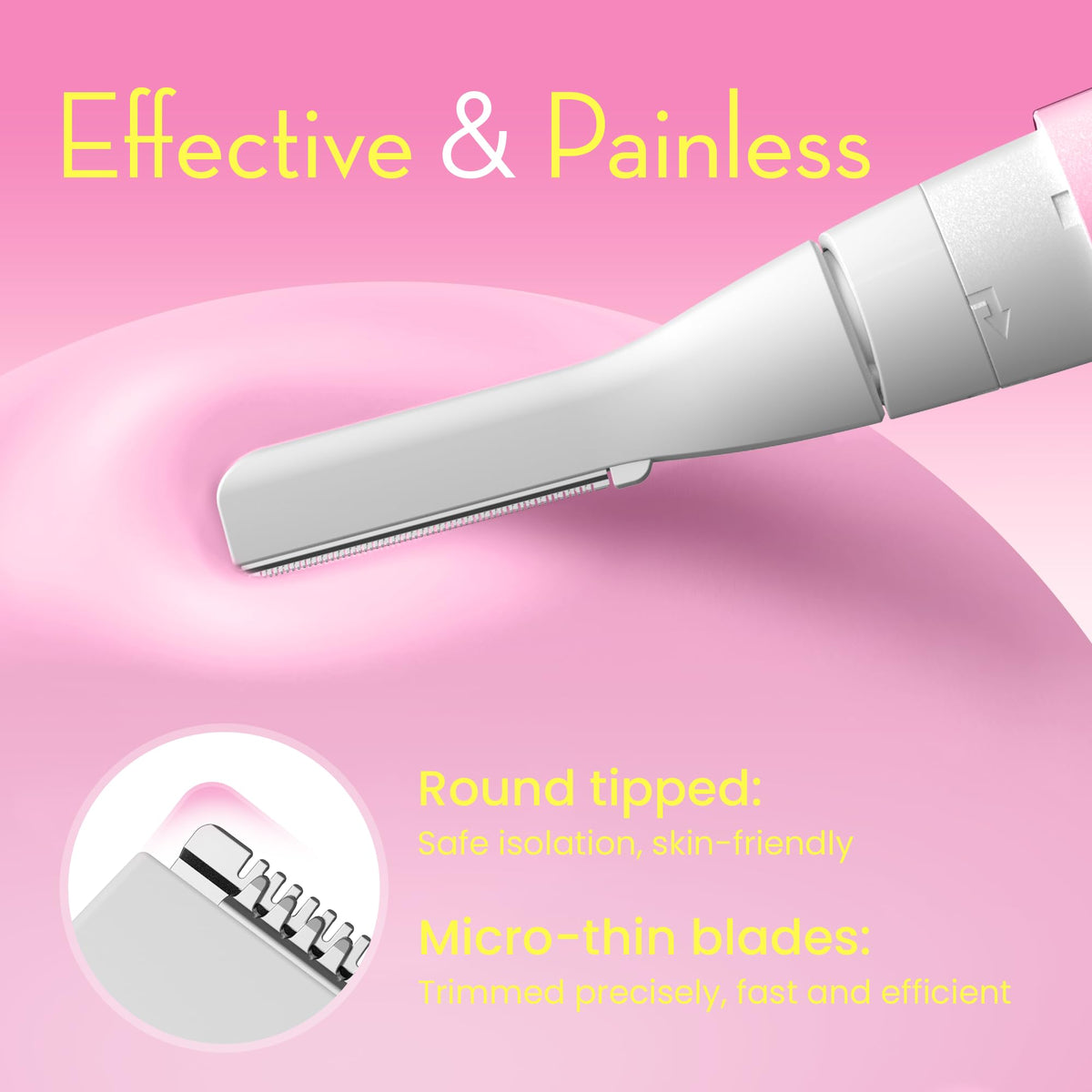Pink Electric Facial Hair Remover with 2 Replaceable Blade U83236