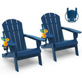 Folding Adirondack Chairs Set of 2 Blue J160492