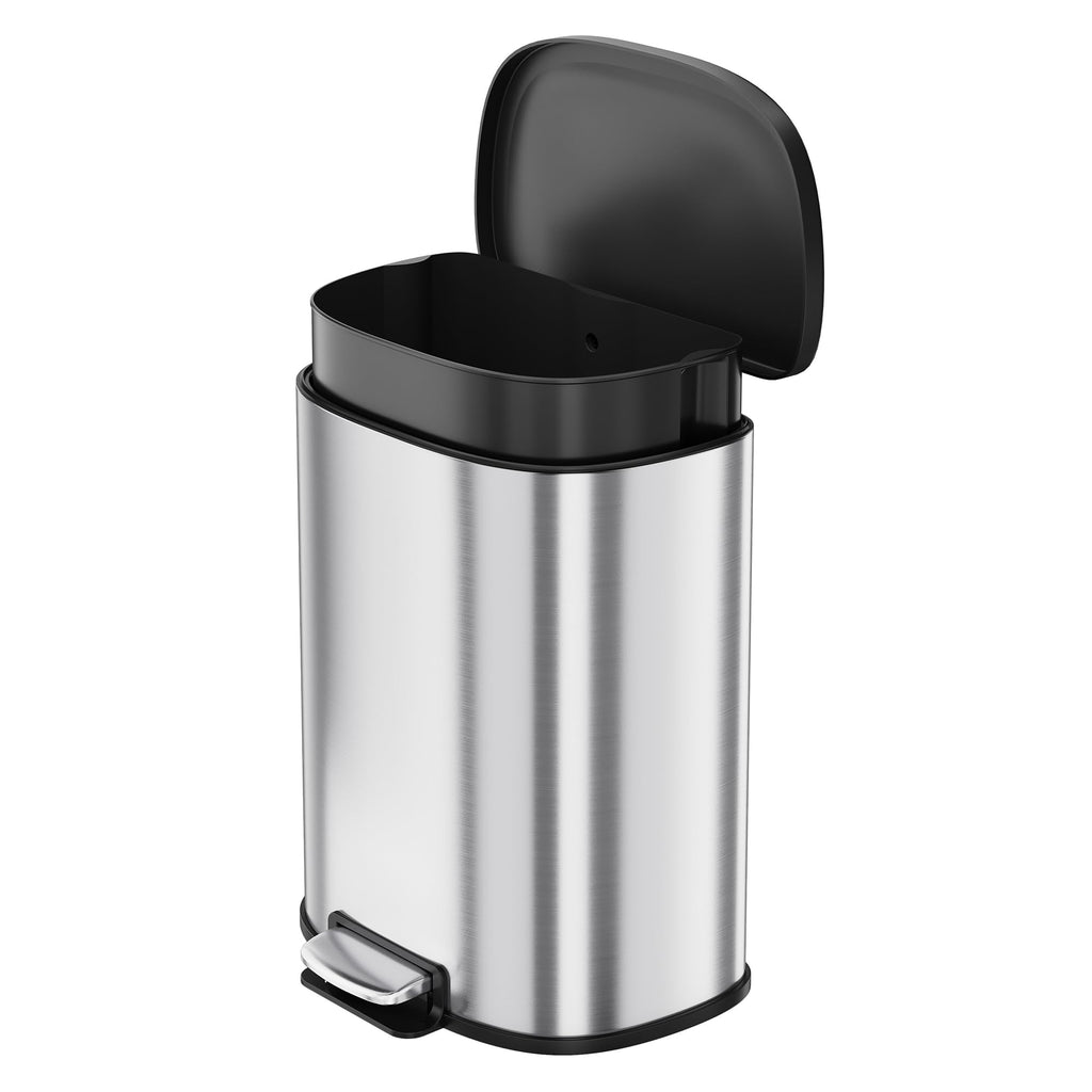 50L Stainless Steel Step-On Trash Can C182391