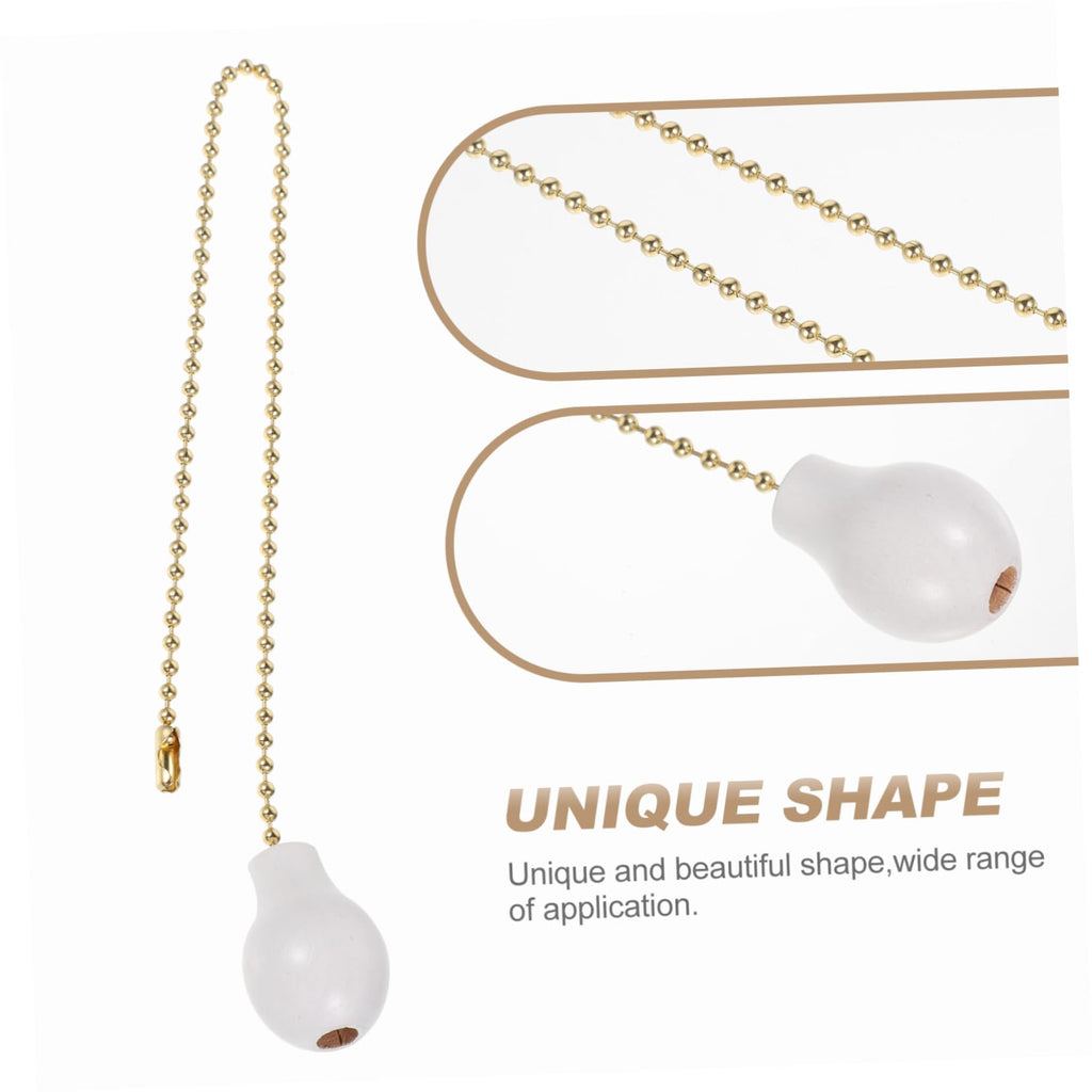 Wooden Gourd Shape Light Pull Chains 4Pcs 12 Inch D7500