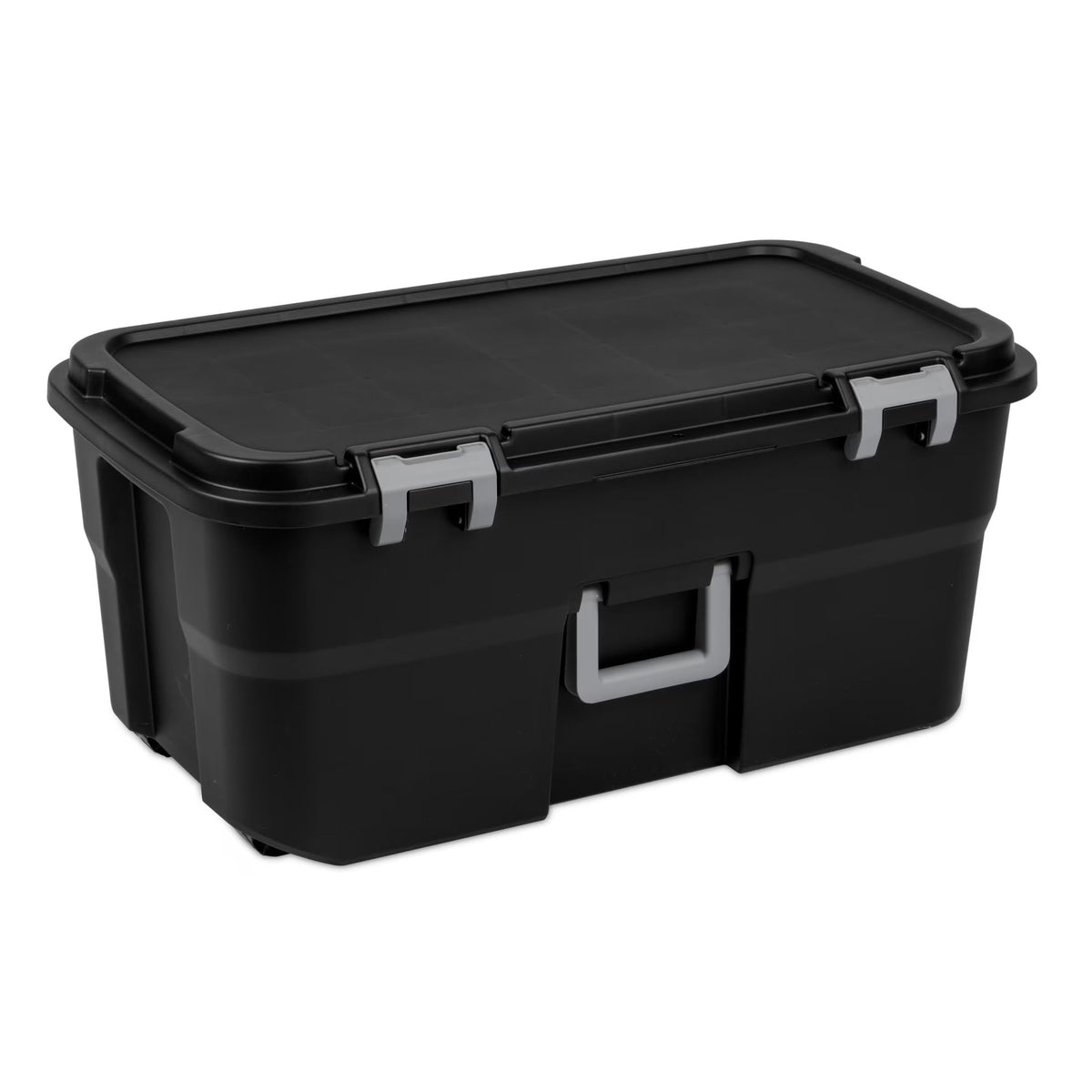 Black 22 Gal Wheeled Plastic Storage Bins L614636