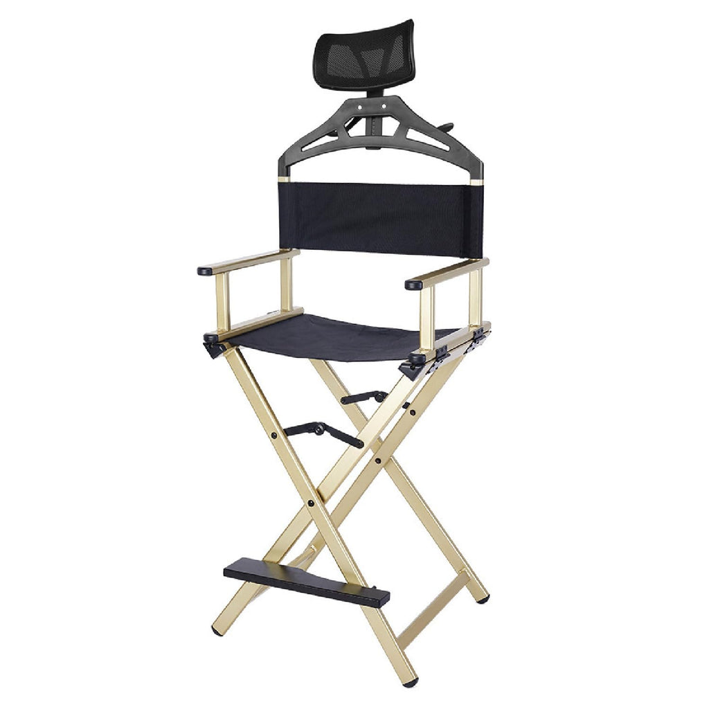 Extra Tall Foldable Makeup Artist Chair with Headrest P24638