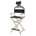 Extra Tall Foldable Makeup Artist Chair with Headrest P24638