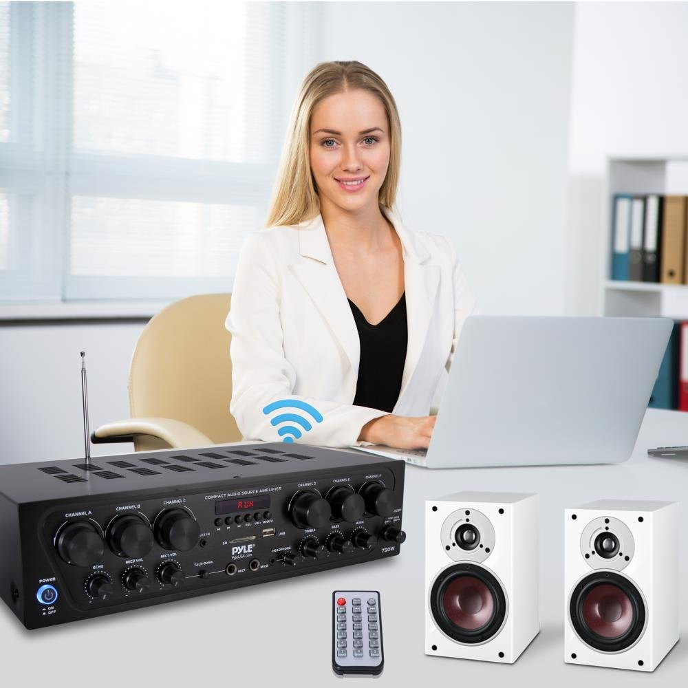 6 Channel 750 Watt Bluetooth Wireless Home Amplifier T899