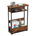 3-Tier Narrow Side Table with Storage Shelf J344687