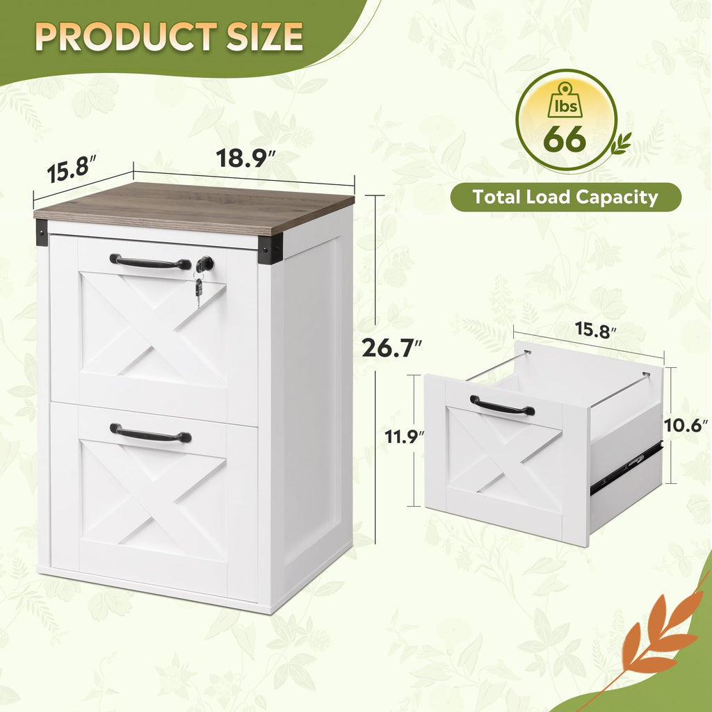 2-Drawer File Cabinet with Lock G413198