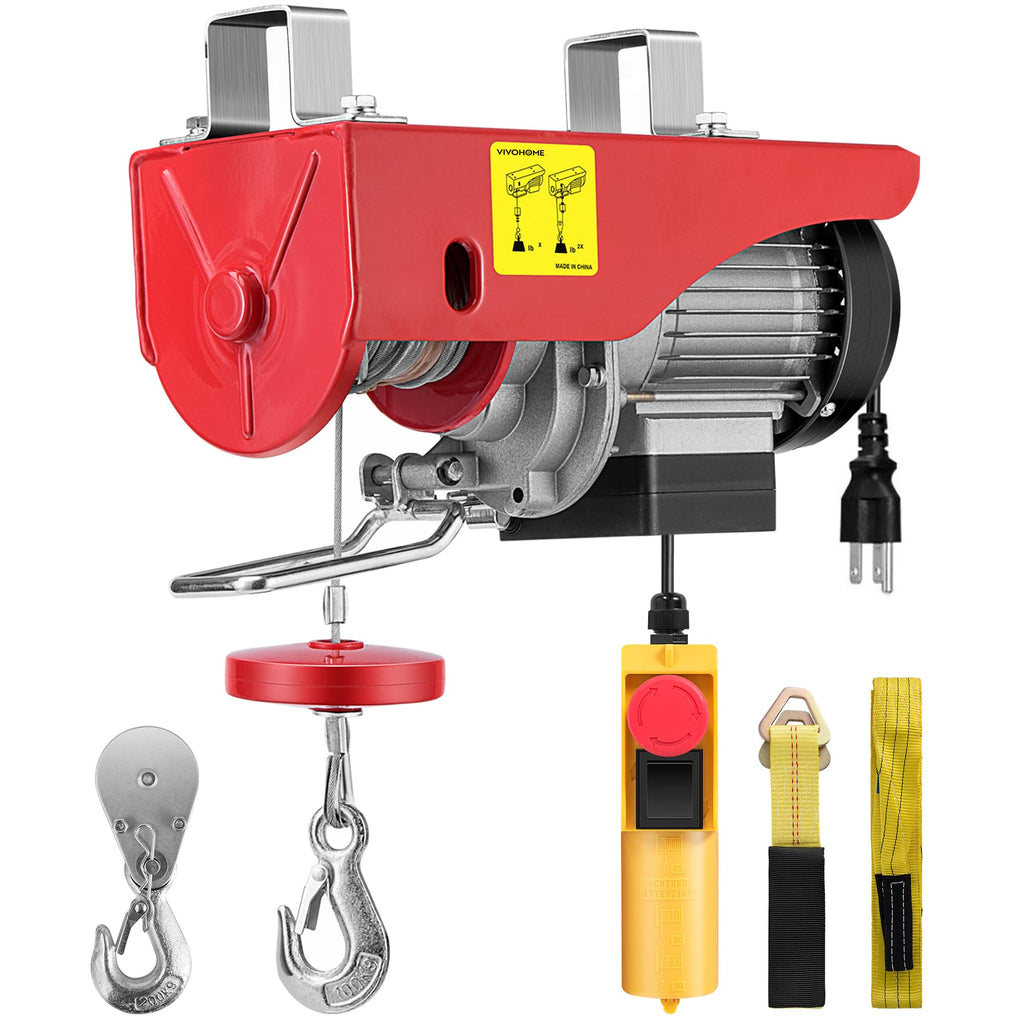 110V 440 Lbs Electric Hoist with Remote Control X123116