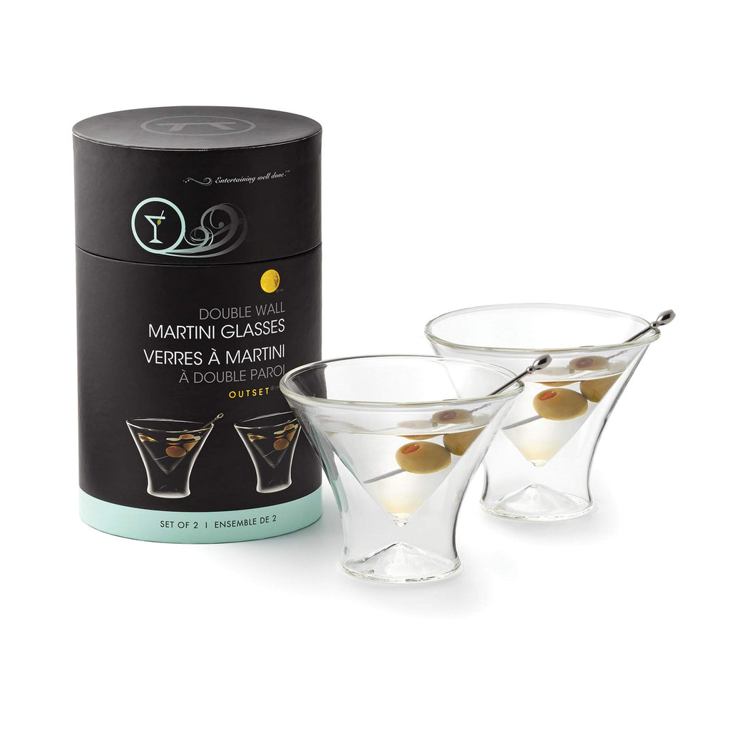Double Wall Borosilicate Martini Glasses Set of 2 J511475