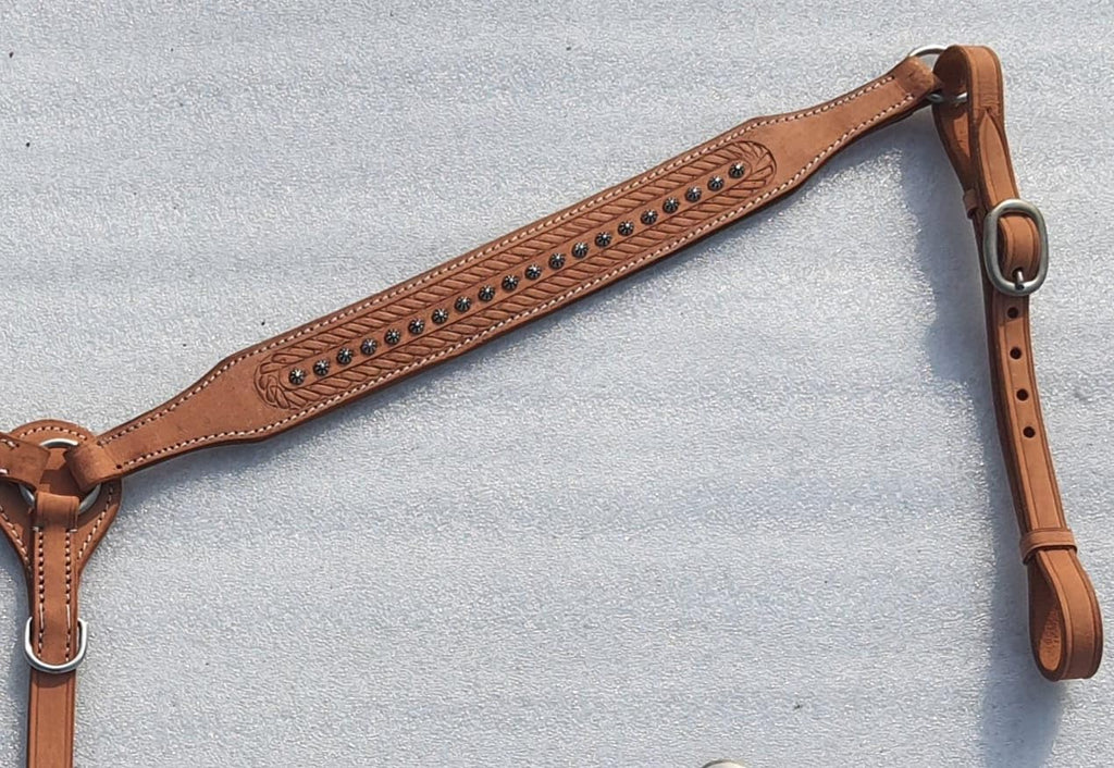 Adjustable Leather Western Breast Collar L5626