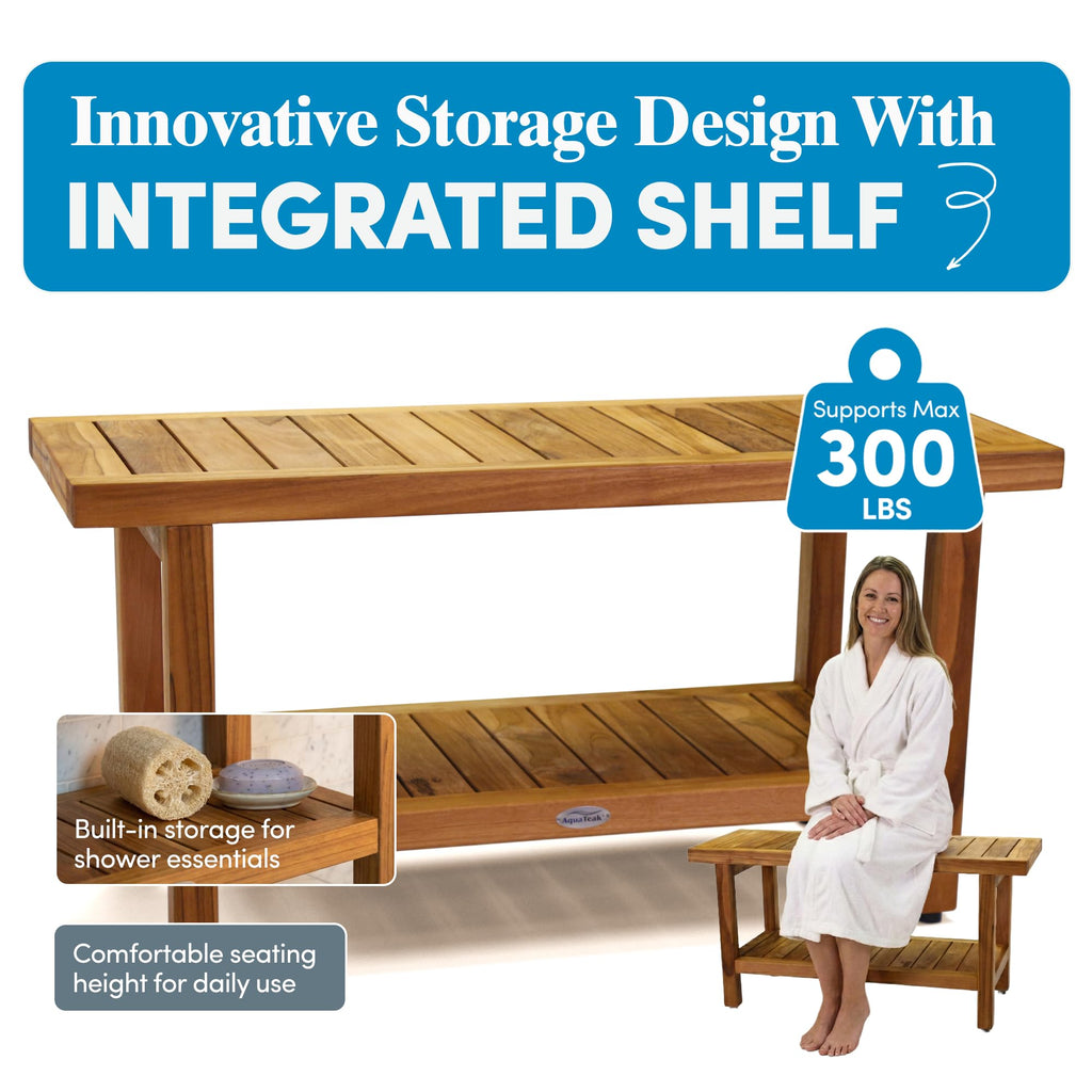Teak Shower Bench O3048