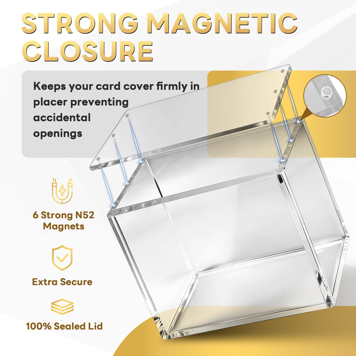 4 Pack Acrylic Case with Magnetic Lid V74729