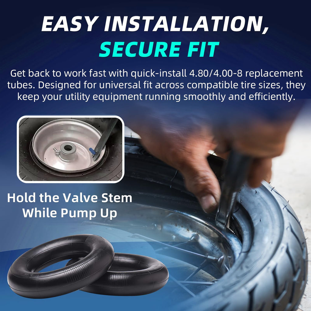 4.80/4.00-8" Heavy Duty Inner Tube with TR-13 Straight Valve Stem (1-Pack) O580542