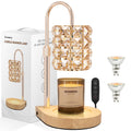 Candle Warmer Lamp with Timer, 2 Bulbs, Gold T89513