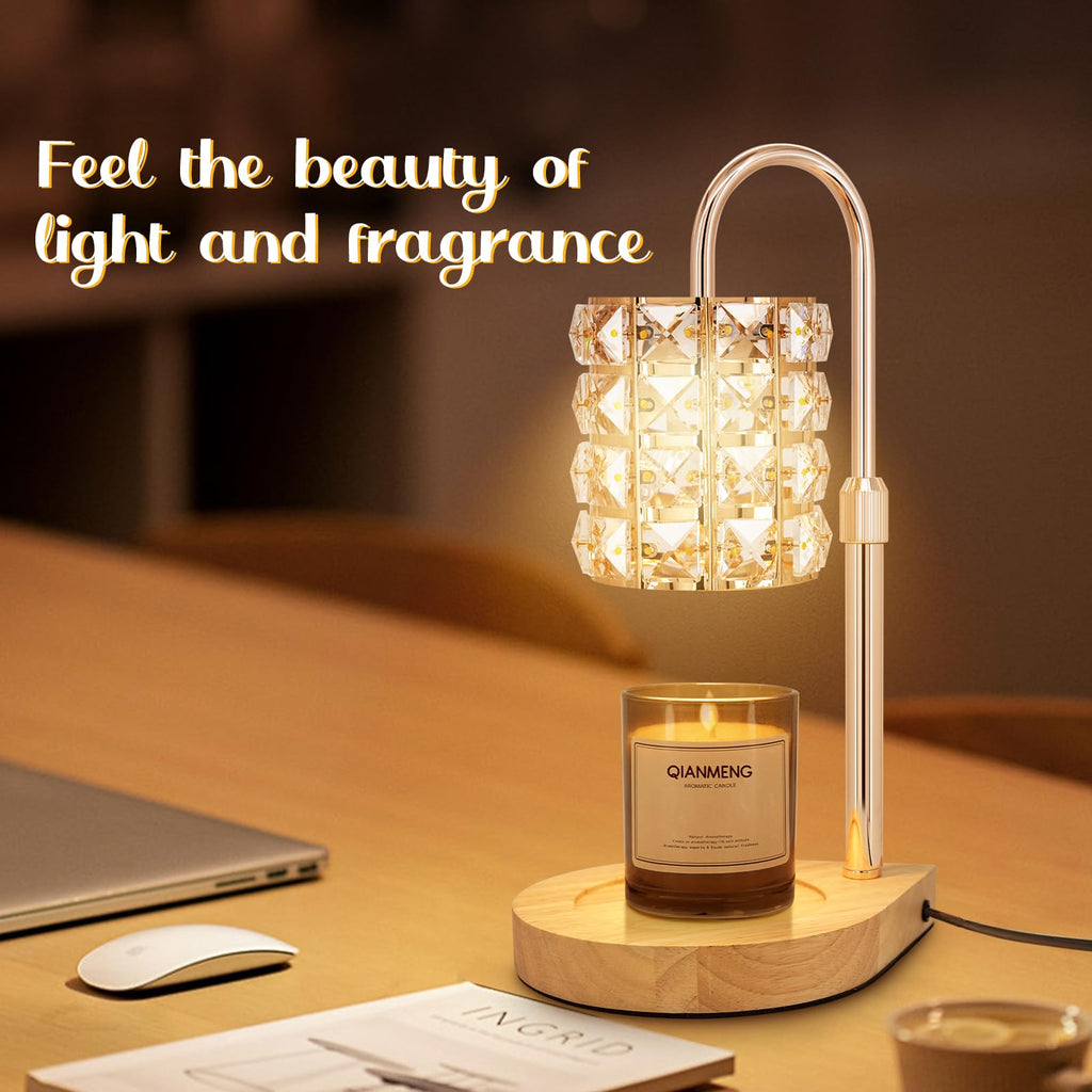 Candle Warmer Lamp with Timer, 2 Bulbs, Gold T89513