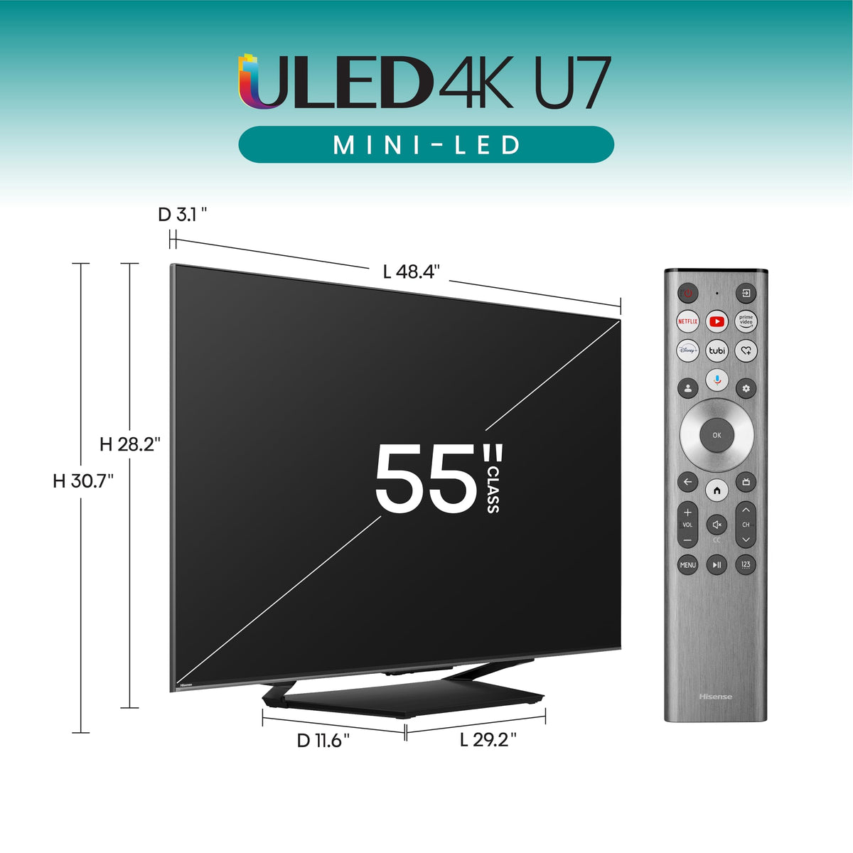 55-Inch Mini-LED ULED 4K UHD Google Smart TV O93141