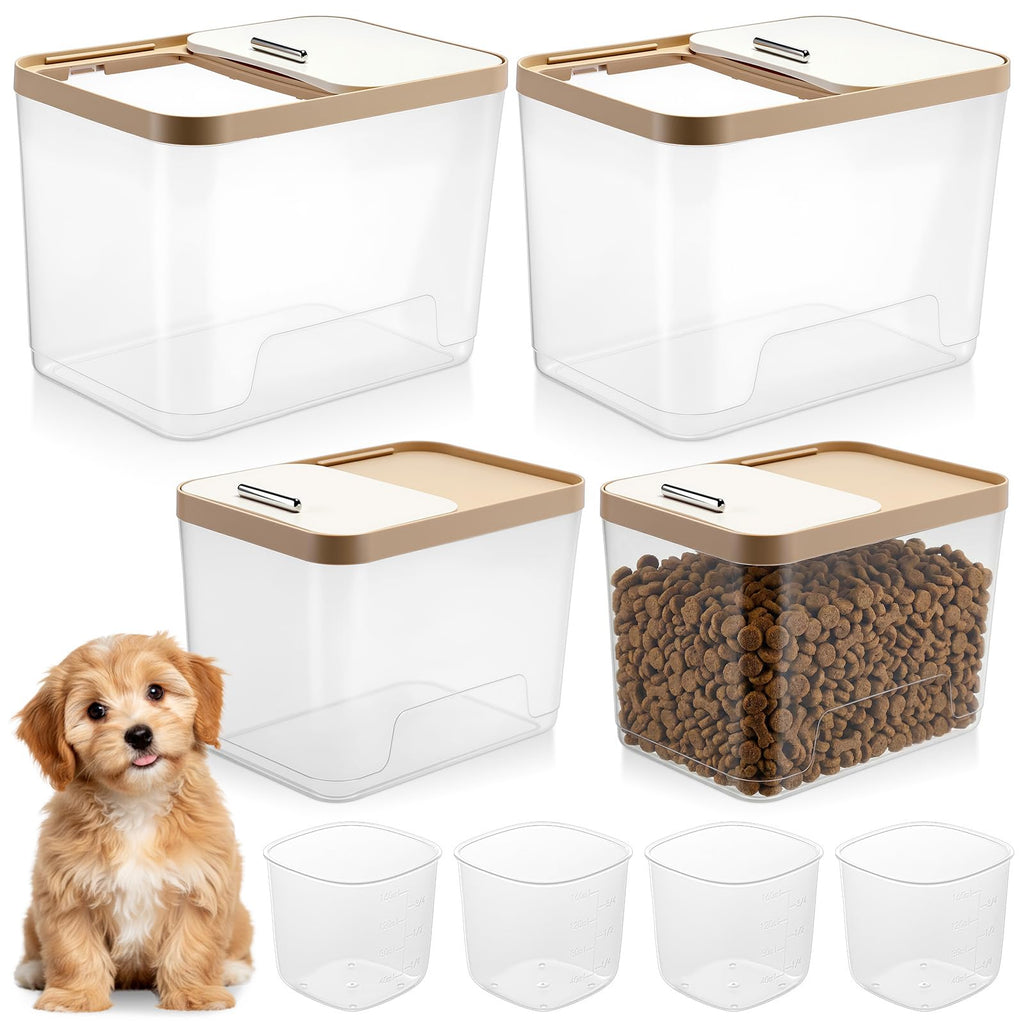 4 Pcs Clear Dog Food Storage Containers C466582