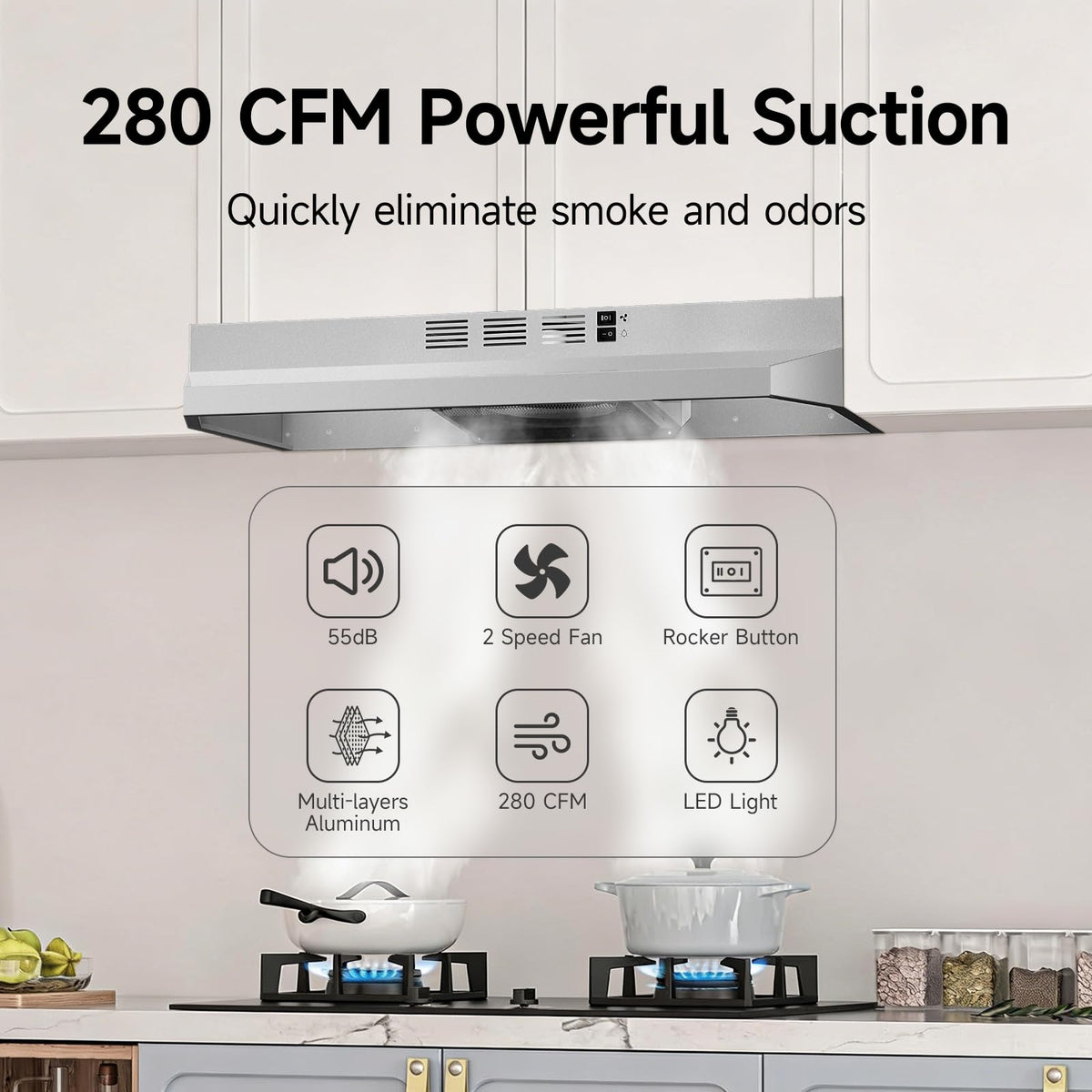 Stainless Steel Under Cabinet Range Hood H8979