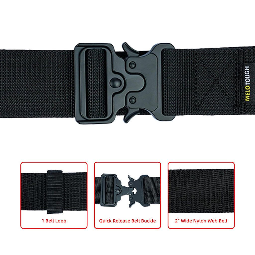 2" Nylon Web Work Tool Belt with Quick Release Metal Buckle R2544