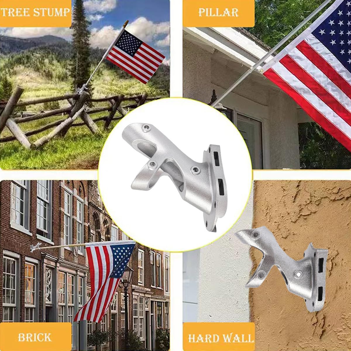 Wall Mount Heavy Duty Outdoor Flag Pole Holder Bracket L14084