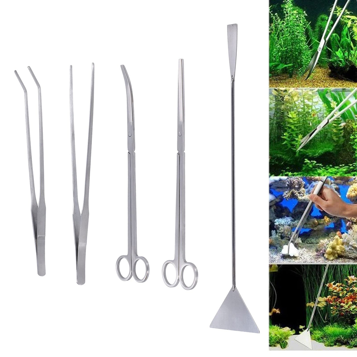 5-in-1 Stainless Steel Aquarium Maintenance Kit Q880348