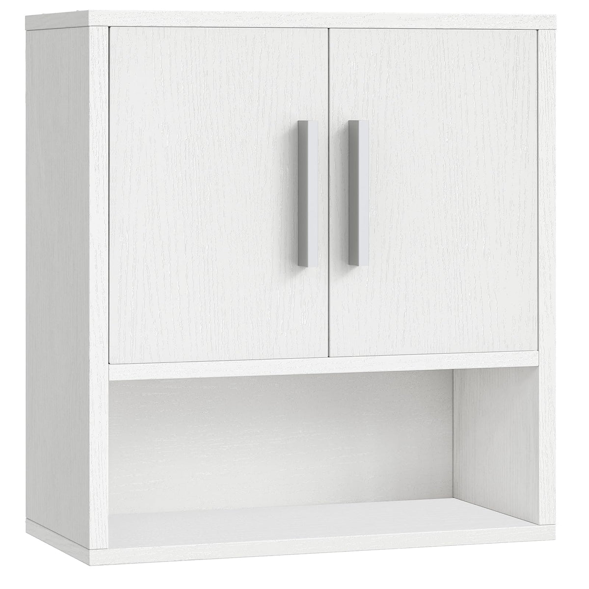 White Small Bathroom Wall Cabinet with Adjustable Shelf P65175