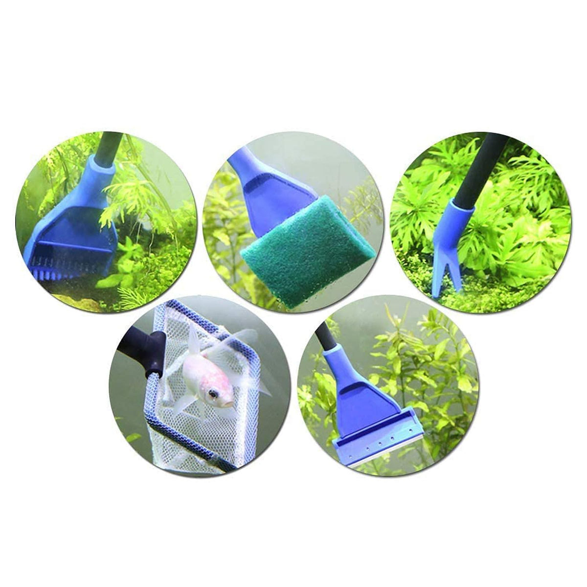Aquarium Cleaning Tool Set with 5 in 1 Brush B801