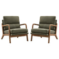 Mid Century Accent Chair Set of 2 Green C35143